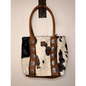 STS Ranchwear Vaquero Concho Tote Cowhide Leather Western Bag NEW STS